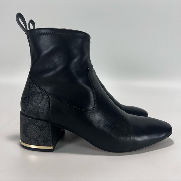 Coach Shoes - Coach Black Leather Nala Bootie